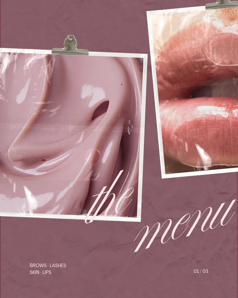 Feminine Beauty Studio template: “The menu” beauty services post